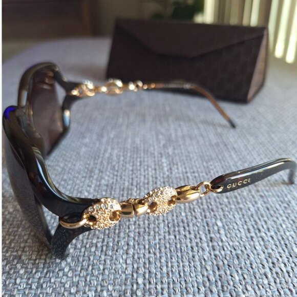 GUCCI Crystal Sunglasses GG3584/N/S in Brown - Picture 4 of 8